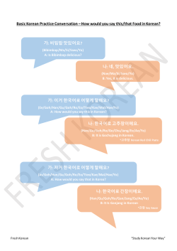How would you say this/that Food in Korean? 가