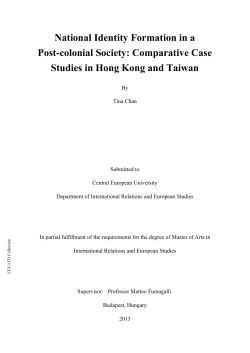 National Identity Formation in a Post