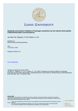 Substrate and product inhibition of hydrogen production by the