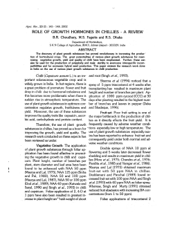 role of growth hormones in chillies - a review