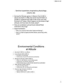 Environmental Conditions at Altitude