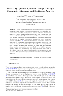 Detecting Opinion Spammer Groups Through Community Discovery