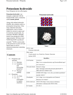 Potassium hydroxide