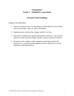 Organisms - Delaware Department of Education