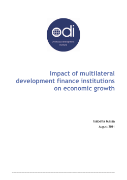 Impact of multilateral development finance institutions on economic