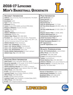 Quick Facts - LipscombSports.com