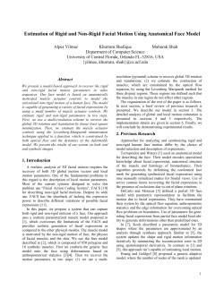 Estimation of Rigid and Non-Rigid Facial Motion Using