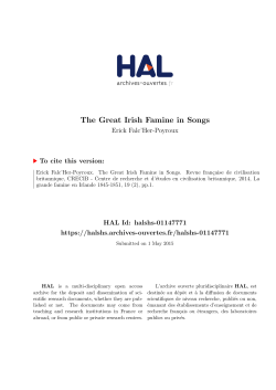 The Great Irish Famine in Songs - Hal-SHS