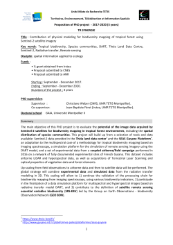 1 Proposition of PhD project - 2017