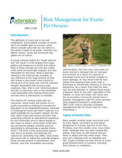 Risk Management for Exotic Pet Owners