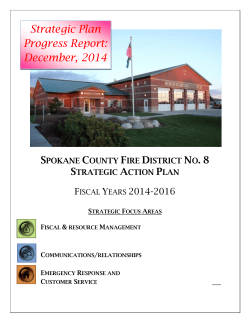 SCFD8 Strategic Plan Update - Spokane County Fire District 8