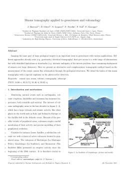 Muons tomography applied to geosciences and volcanology