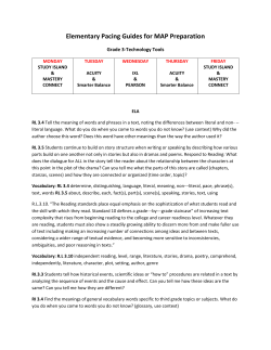 Elementary Pacing Guides for MAP Preparation