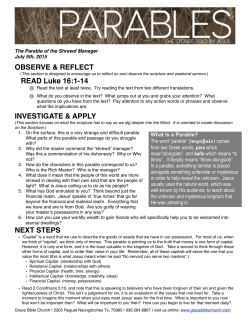 The Shrewd Manager - Grace Bible Church