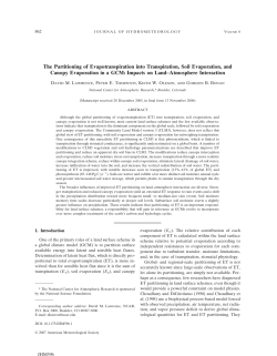 The Partitioning of Evapotranspiration into Transpiration