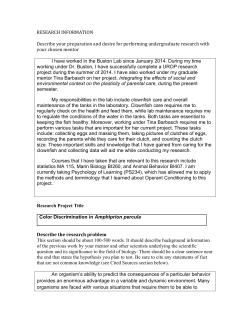 Color Discrimination in Amphiprion percula