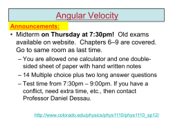 Angular Velocity