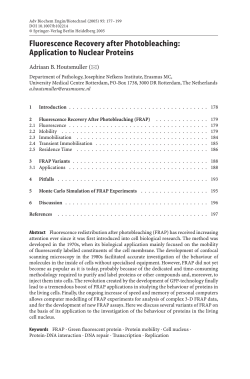 Fluorescence Recovery after Photobleaching