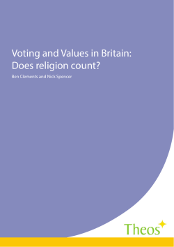 Voting and Values in Britain: Does religion count?