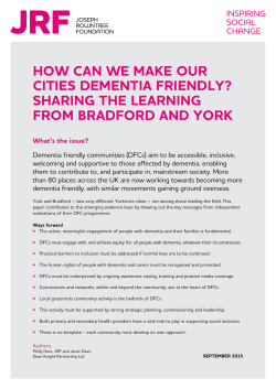 How can we make our cities dementia friendly?