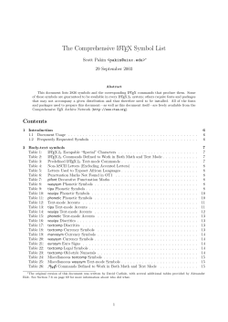 The Comprehensive LaTeX Symbol List