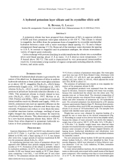 A hydrated potassium layer silicate and its crystalline silicic acid K