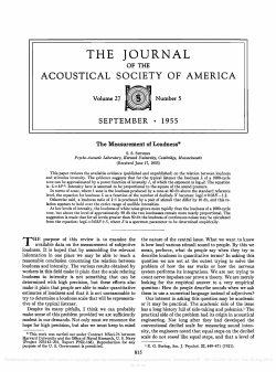 The Measurement of Loudness