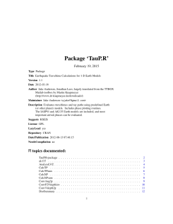 Package `TauP.R`