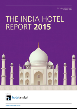 The India Hotel Report 2015 (sample)