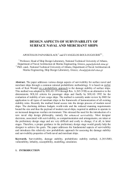Design Aspects of Survivability of Surface Naval and Merchant Ships