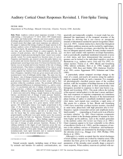 Auditory Cortical Onset Responses Revisited. I. First