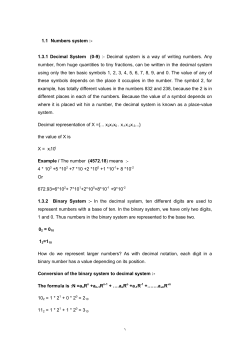 1.3.1 Decimal System (0-9)