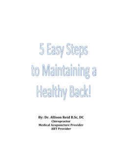 5 Easy Steps to Maintain a Healthy Back