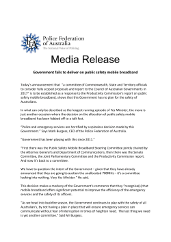 Government fails to deliver on public safety mobile broadband