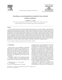 Greenhouse crop transpiration simulation from external climate