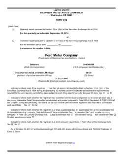 Ford Motor Company - Investor Relations Solutions