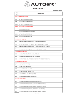Price List 2012 Stock List 2013
