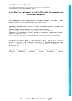 Mouse Stbd1 is N-myristoylated and affects ER