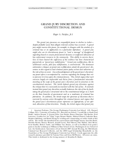 grand jury discretion and constitutional design