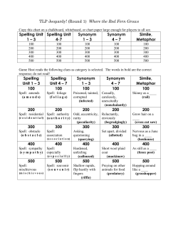 TLP Jeopardy! (Round 1)