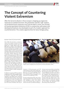 The Concept of Countering Violent Extremism