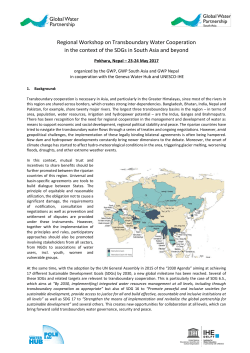 Concept Note - Global Water Partnership