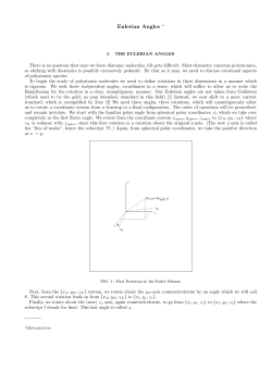 Eulerian Angles &lowast;
