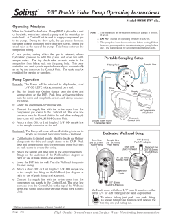 5/8" Double Valve Pump Operating Instructions