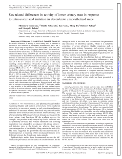 Sex-related differences in activity of lower urinary tract in response