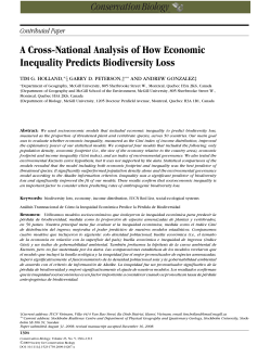 Holland et al. 2009. A Cross-National Analysis of How Economic