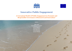 Innovative Public Engagement &ndash; A Conceptual Model of