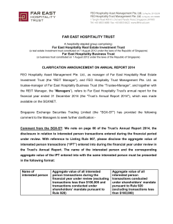 Far East Hospitality Trust