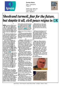 but despite it all, civil peace reigns in UK