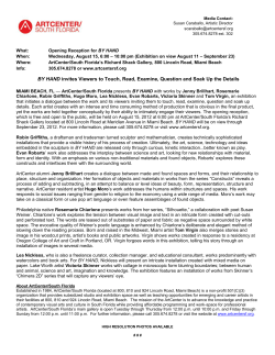 BY HAND invites Viewers to Touch, Read, Examine, Question and